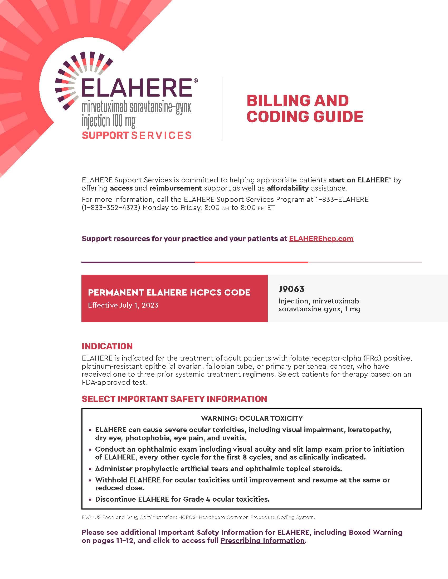 ELAHERE Billing and Coding Guide
